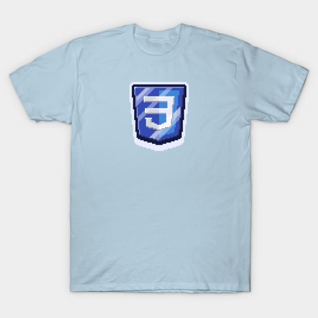 CSS3 Metallic PixelArt T-Shirt by astrellonart